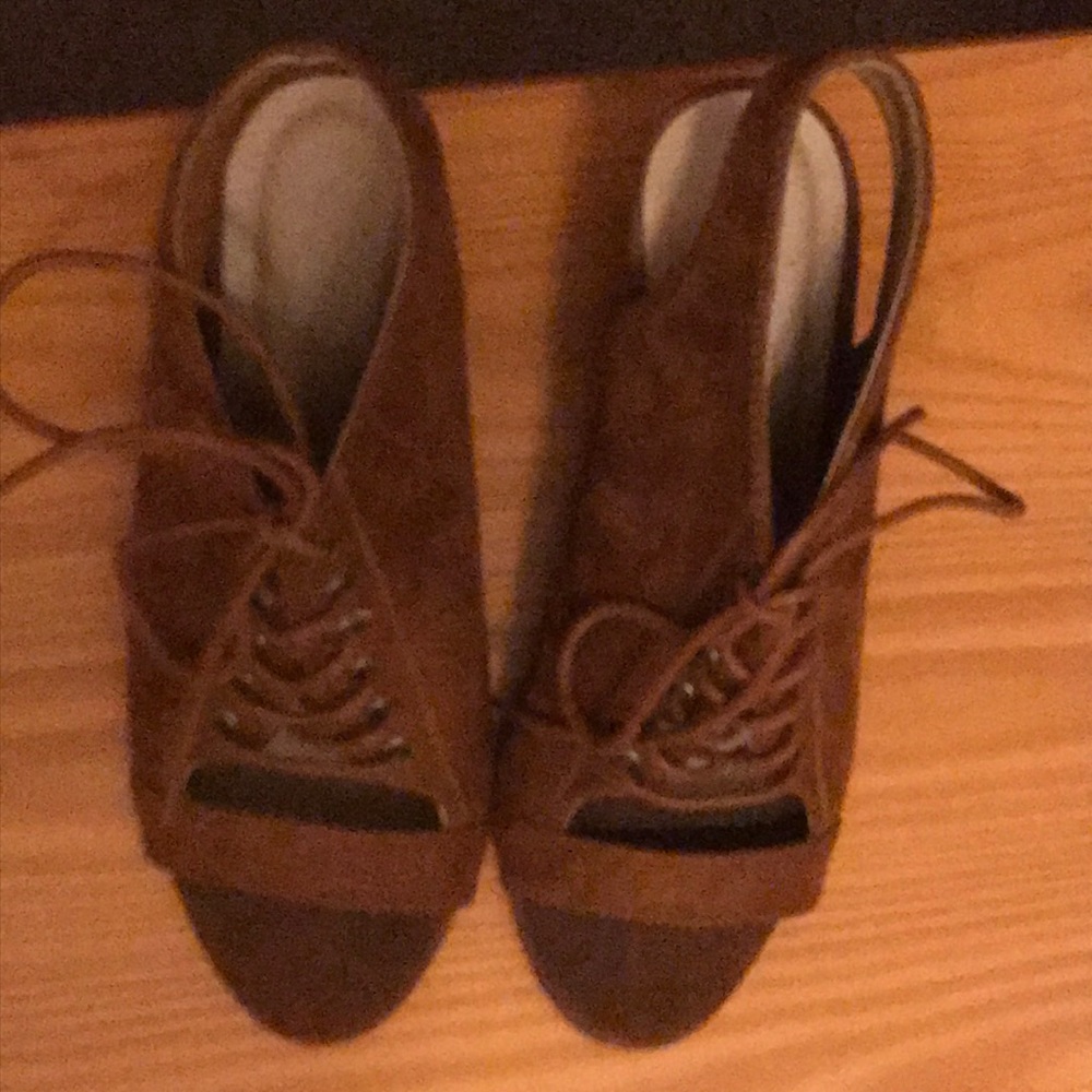 🍂Suede platform shoes, size 9 - Picture 5 of 5